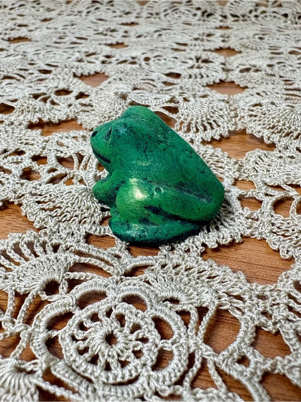 Vintage Miniature Hand Painted Ceramic Frog